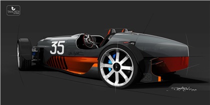 Bugatti Type 35D – Design Sketch by Tancredi De Aguilar, 2020