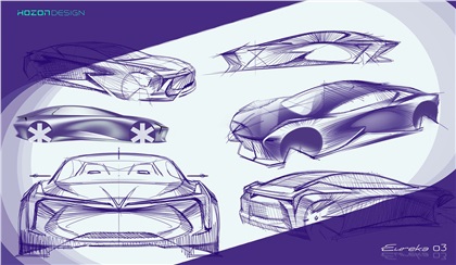 Hozon Neta Eureka 03 Concept, 2020 - Design Sketch 