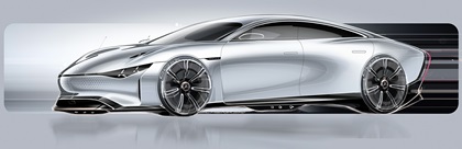 Mercedes-Benz Vision EQXX Concept, 2022 – Design Sketch