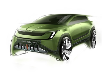 Skoda Vision 7S Concept, 2022 – Design Sketch