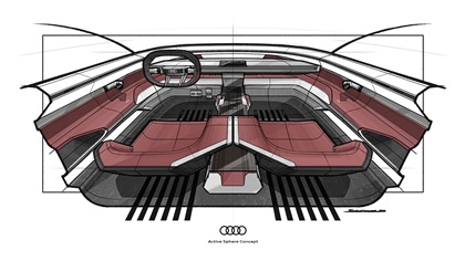 Audi activesphere concept, 2023 – Design Sketch – Interior
