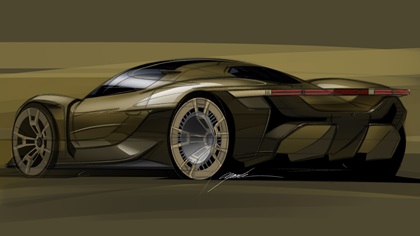 Porsche Mission X Hypercar Concept, 2023 – Design Sketch by Shuichi Yamashita