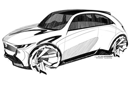 Mazda Vision X-Compact Concept, 2025 – Design Sketch by Ryoma Makino