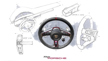 Porsche Mission S, Vision Model, 2026 – Design Sketch – Interior