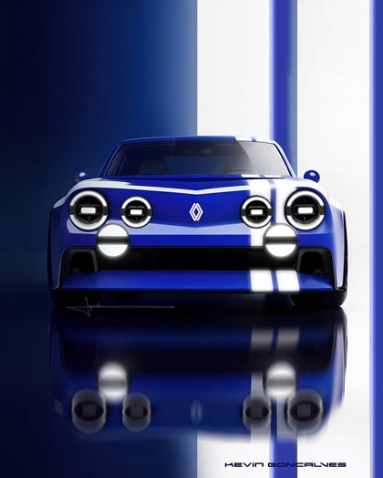 Renault 8 Gordini Concept, 2026 – Design Sketch by Kevin Goncalves