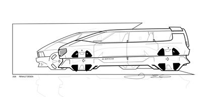 Renault E-Space Concept, 2026 – Design Sketch