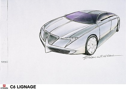 Citroen C-6 Lignage Concept, 1999 - Design Sketch