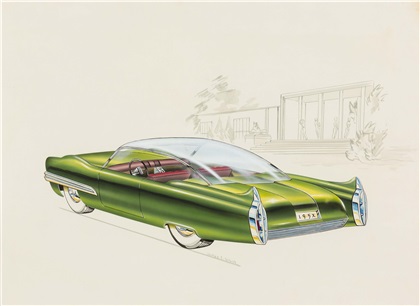 Lincoln XL-500 - Rendering by Charles E. Balogh, 1952