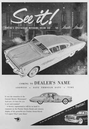 Pontiac Strato-Streak, 1954 - Advertisement