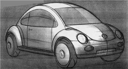 Volkswagen Concept One, 1994 - Design Sketch