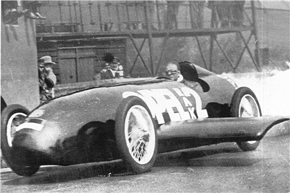 Opel Rak 2 rocket car, at Avus