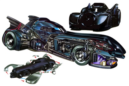 Batmobile (1989) - Illustration: Alex Pang via www.debutart.com