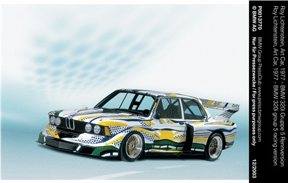 BMW 320i Art Car (1977): Roy Lichtenstein