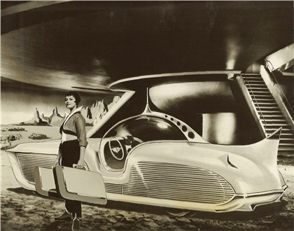 Press photograph: A car from Mars