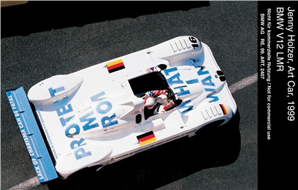 BMW V12 LMR Art Car # 15 (1999): Jenny Holzer