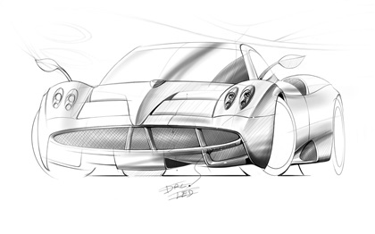 Pagani Huayra (2011) - Design Sketch