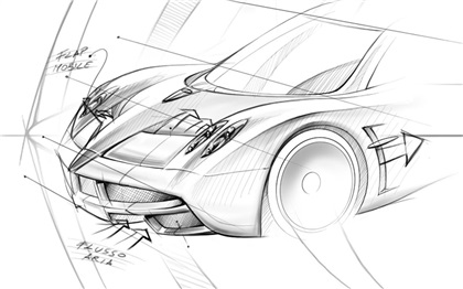 Pagani Huayra (2011) - Design Sketch