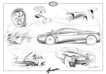 Pagani Huayra (2011) - Design Sketches