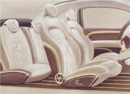Fiat 500C La Dolce Vita (by Fenice Milano) - Interior Design Sketch