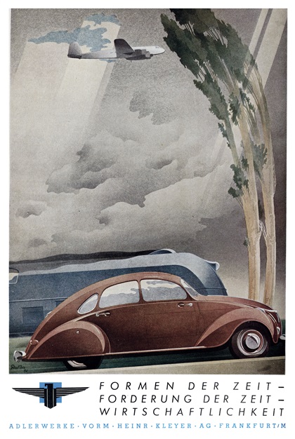 Adler 2.5 Liter Typ 10 AutobahnAdler (1941): Advertising Art by Bernd Reuters