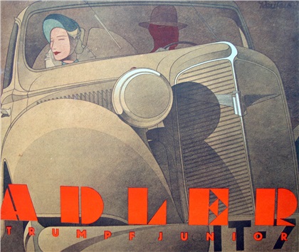 Adler Trumpf Junior (1937) - Brochure Cover: Graphic by Bernd Reuters