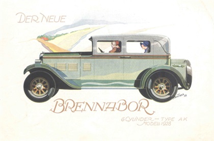 Brennabor 6-Cylinder Type AK (1928): Advertising Art by Bernd Reuters 
