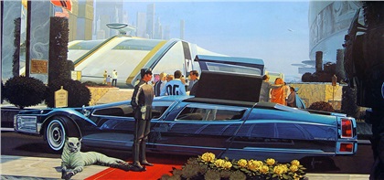 Syd Mead: U.S. Steel Interface - a portfolio of probabilities, 1969 - Sentinel 400 Limousine