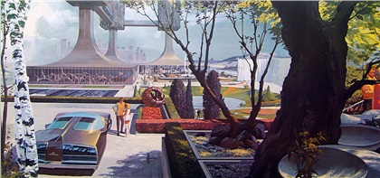 Syd Mead: U.S. Steel Interface - a portfolio of probabilities, 1969 - Post-and-Beam Residence