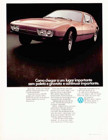Volkswagen SP2, 1973 - Advertising