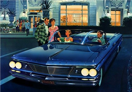 1960 Pontiac Bonneville Convertible Coupe  in Newport Blue - 'Negresco' Arriving in style, Nice: Art Fitzpatrick and Van Kaufman