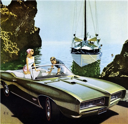 1968 Pontiac GTO Convertible - 'Corfu Cove': Art Fitzpatrick and Van Kaufman - One of my sentimental favorites — and one of the most popular in print sales.