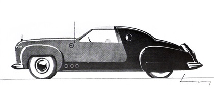 Lincoln Continental (1941): Raymond Loewy - Original design sketch