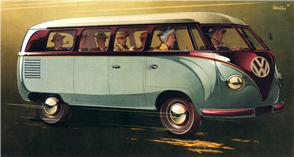 Volkswagen Micro Bus (1951): Graphic by Bernd Reuters