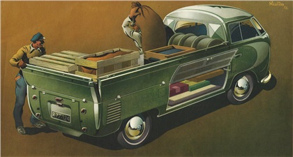 Volkswagen Pick-Up Truck (1952): Graphic by Bernd Reuters