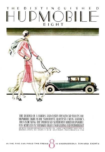 Hupmobile Advertising Art by Larry Stults (1926–1927)
