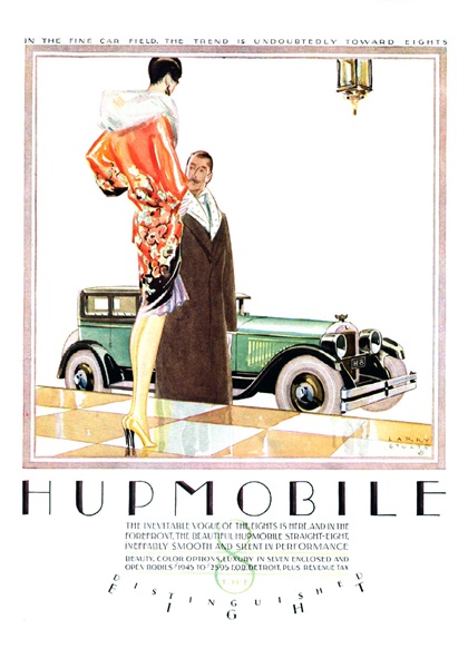 Hupmobile Eight Ad (October, 1926): Illustrated by Larry Stults