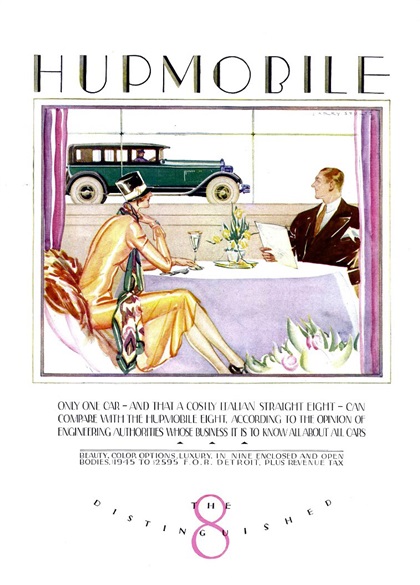 Hupmobile Eight Ad (December, 1926): Illustrated by Larry Stults