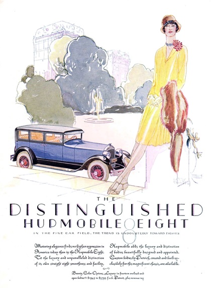 Hupmobile Eight Ad (May, 1927): Illustrated by Larry Stults