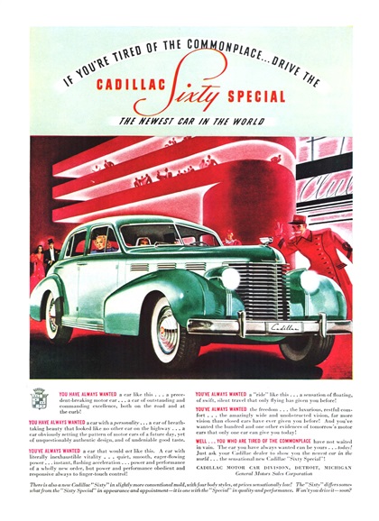 Cadillac Advertising Art by Jon Whitcomb (1938–1940)
