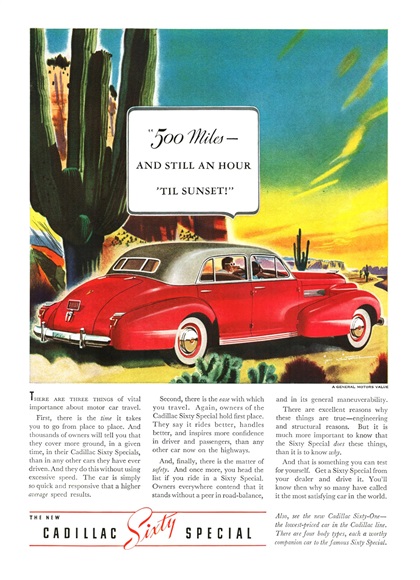 Cadillac Sixty Special Ad (1939) - Illustrated by Jon Whitcomb