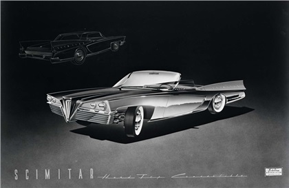 Scimitar 2-Door Hardtop Convertible Proposal by Brooks Stevens, 1957