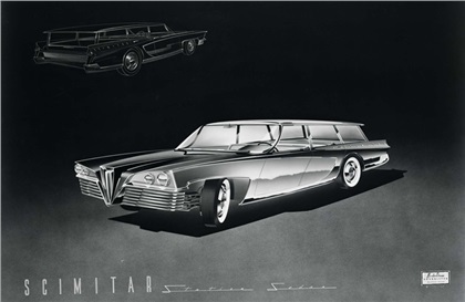 Scimitar Station Sedan Proposal by Brooks Stevens, 1957
