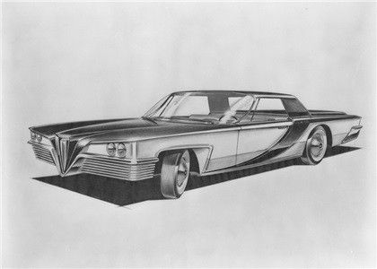 Scimitar 2-Door Design Sketch by Brooks Stevens, 1958