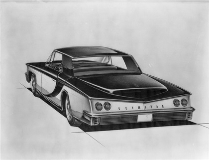 Scimitar 2-Door Design Sketch by Brooks Stevens, 1958