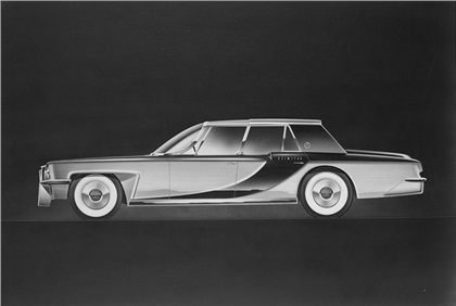 Scimitar Town Car Phaeton Rendering by Brooks Stevens, 1958