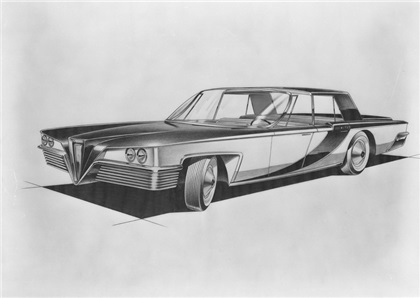 Scimitar Town Car Phaeton Design Sketch by Brooks Stevens, 1958