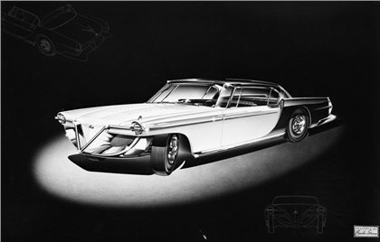 Cadillac “Die Valkyrie” - Rendering by Brooks Stevens (1954-09-21)