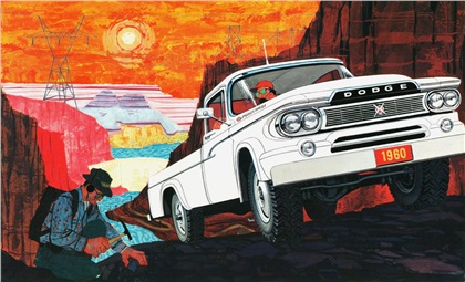 Dodge Trucks Advertising Art by Charles Wysocki (1960) - Power wagon