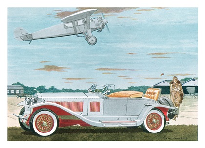 1927 Isotta Fraschini Roadster - Illustrated by Leslie Saalburg