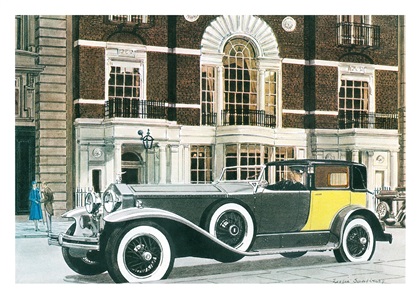 1930 Rolls Royce Phantom Springfield Riviera Brougham - Illustrated by Leslie Saalburg